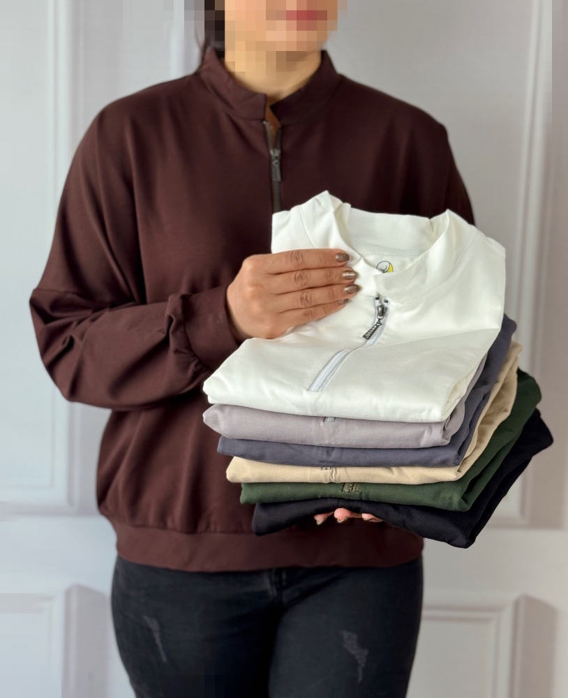 هودی نیم زیپ روشا کد 4106