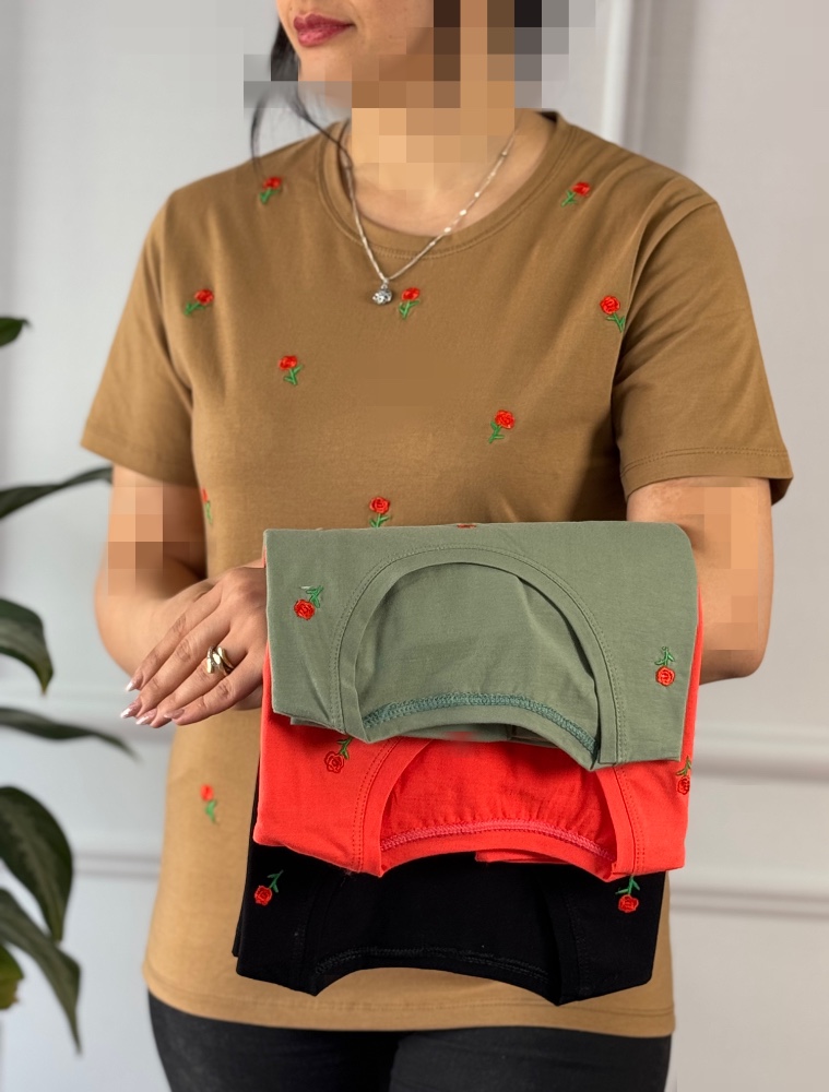 تیشرت خانم گل کد 6097