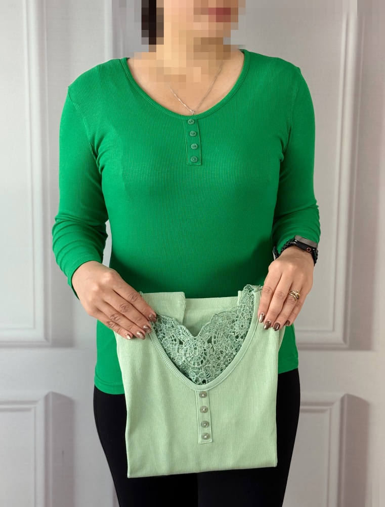 بلوز پشت گیپور شهلا کد 4104